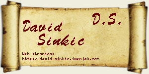 David Sinkić vizit kartica
